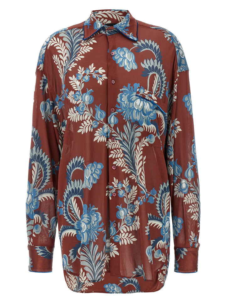 Floral Foliage Shirt Shirt, Blouse Multicolor