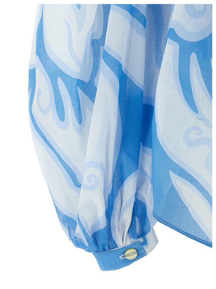 Etro Floral Shirt Shirt and Blouse - Light Blue | 29f3b6f342b5b437ea94ca8760ba5482ddd8ee5c