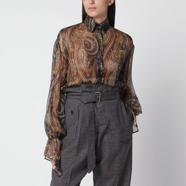 Silk Shirt With Paisley Pattern