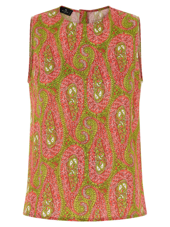 Paisley Foliage Tops Multicolor