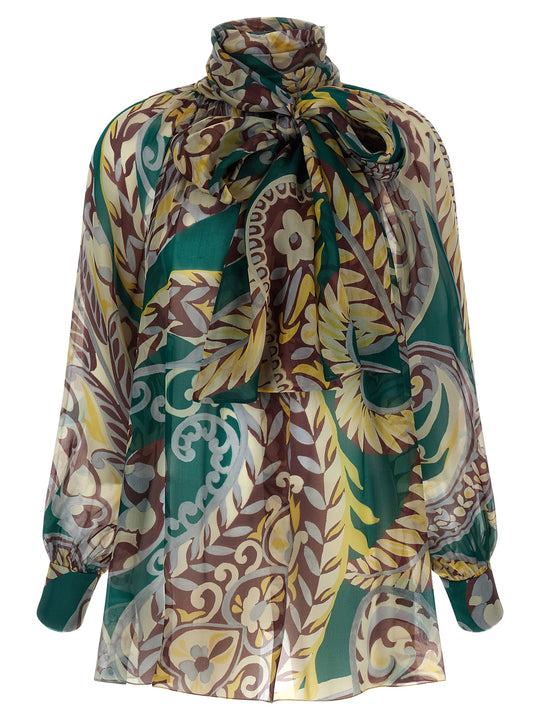 Paisley Print Blouse Shirt And Blouse Multicolor