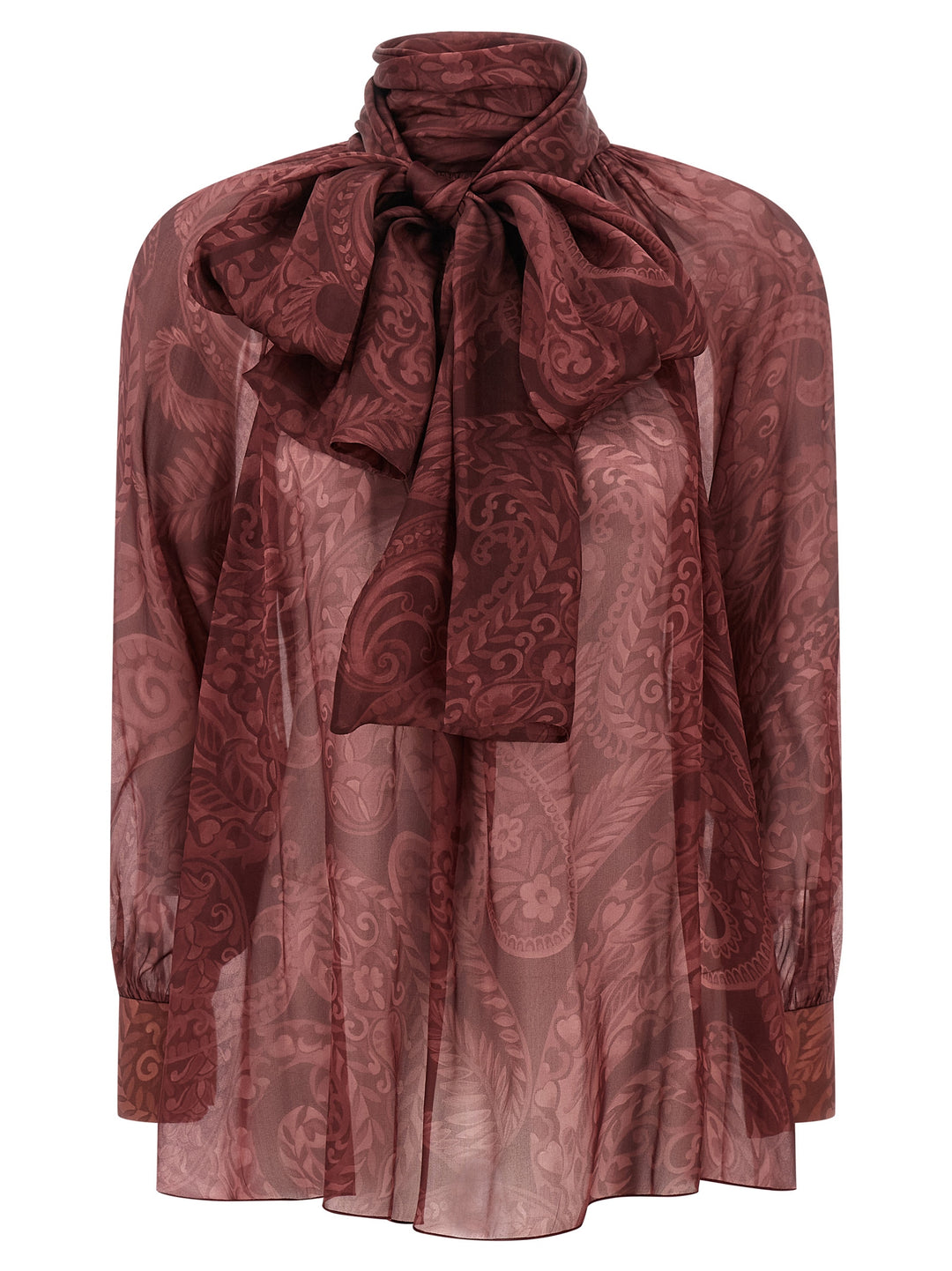 Etro Bow Blouse Shirt and Blouse - Bordeaux | 79b1e5556e9d7abe97ee8f5be7cadde22ed6ecfb