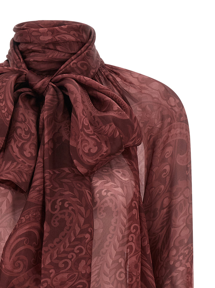 Etro Bow Blouse Shirt and Blouse - Bordeaux | 3edc5b4c17f3429ba4c3610686bd30442b3af82e