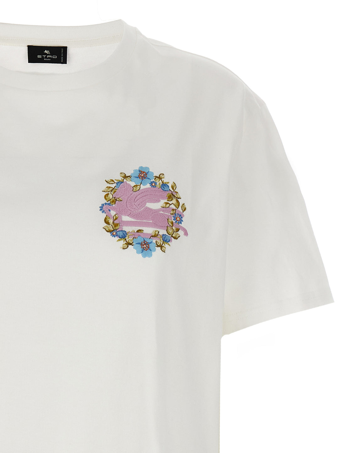 Etro Logo Embroidery T-shirt - White | 9f5c413ab6a70c3bd528da6b02ce1b853415ee38