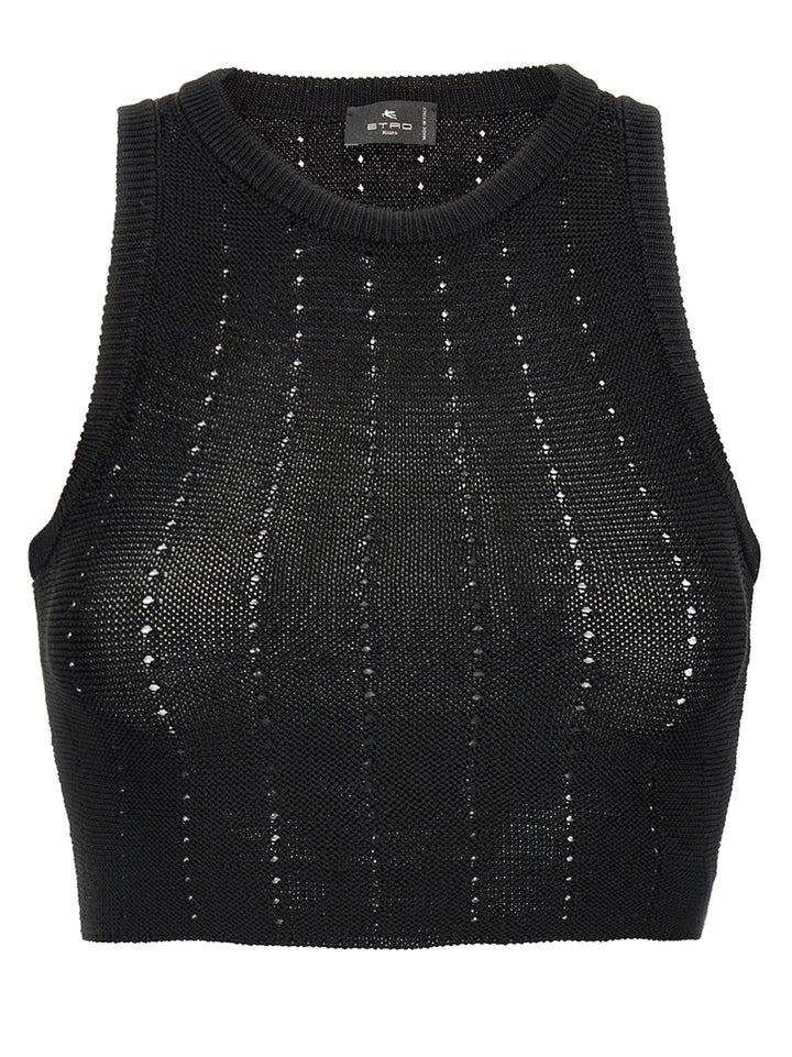 Etro Crop Top Tops - Black | 0de7e77b2418e845b7d9dac6dc77e7e3a8211293