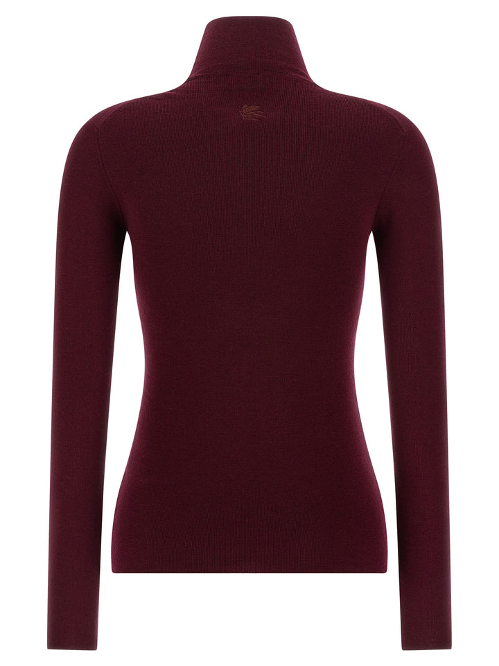 Etro Wool Sweater Sweaters and Cardigans - Bordeaux | b91ab73ad039d9147eb6045340add66ea20972a3