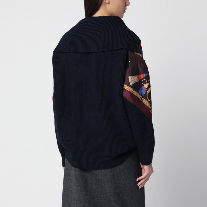 Etro Zip-Up Sweater In Wool And Cashmere