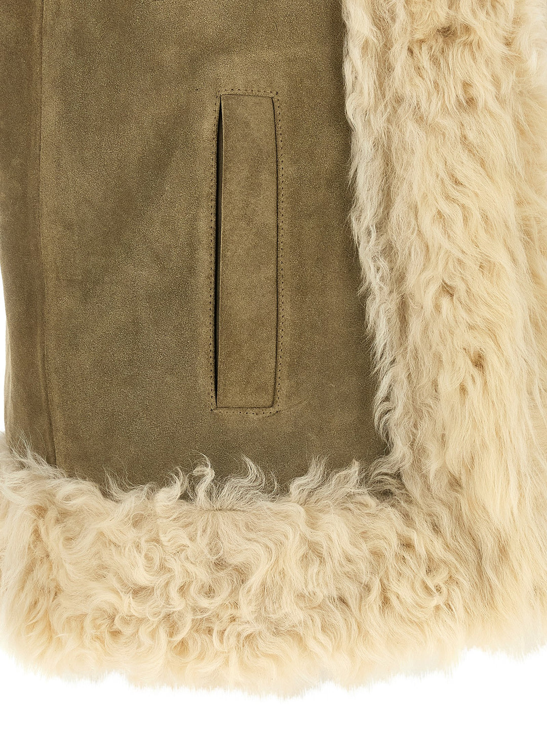 Etro Peacock Embroidery Vest Fur - Beige | 0396906f5b7e90b19732f8c97e6459515f795602