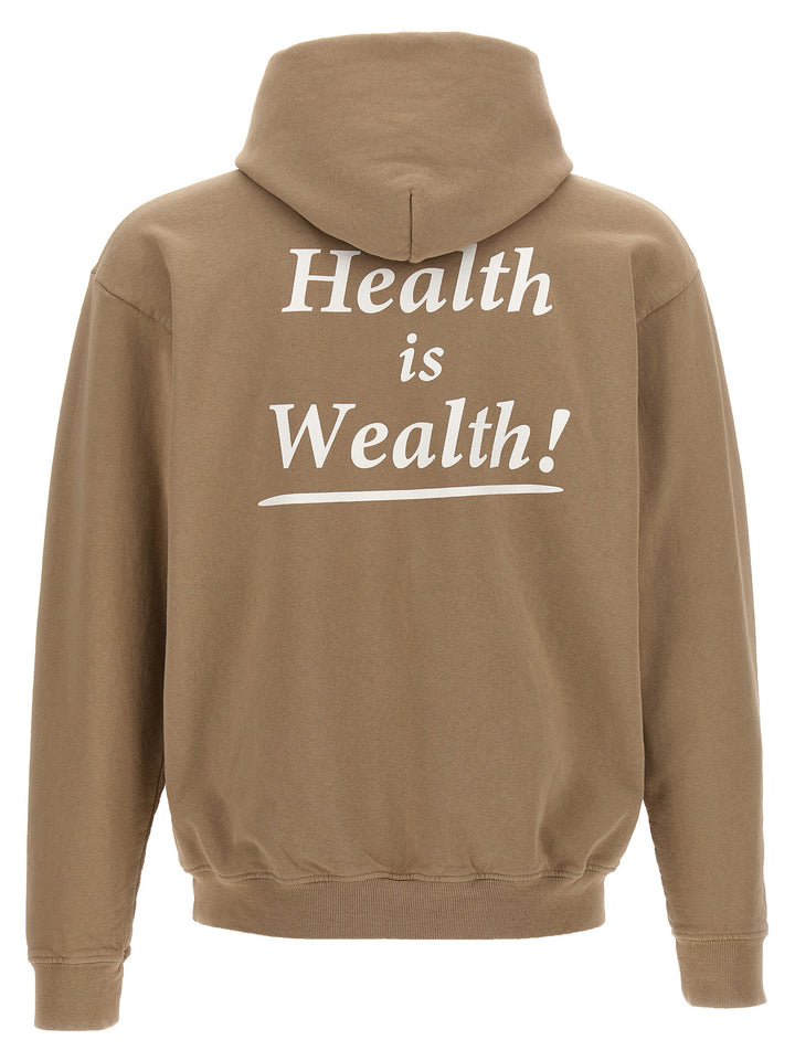 Health Is Wealth Sweatshirt Beige