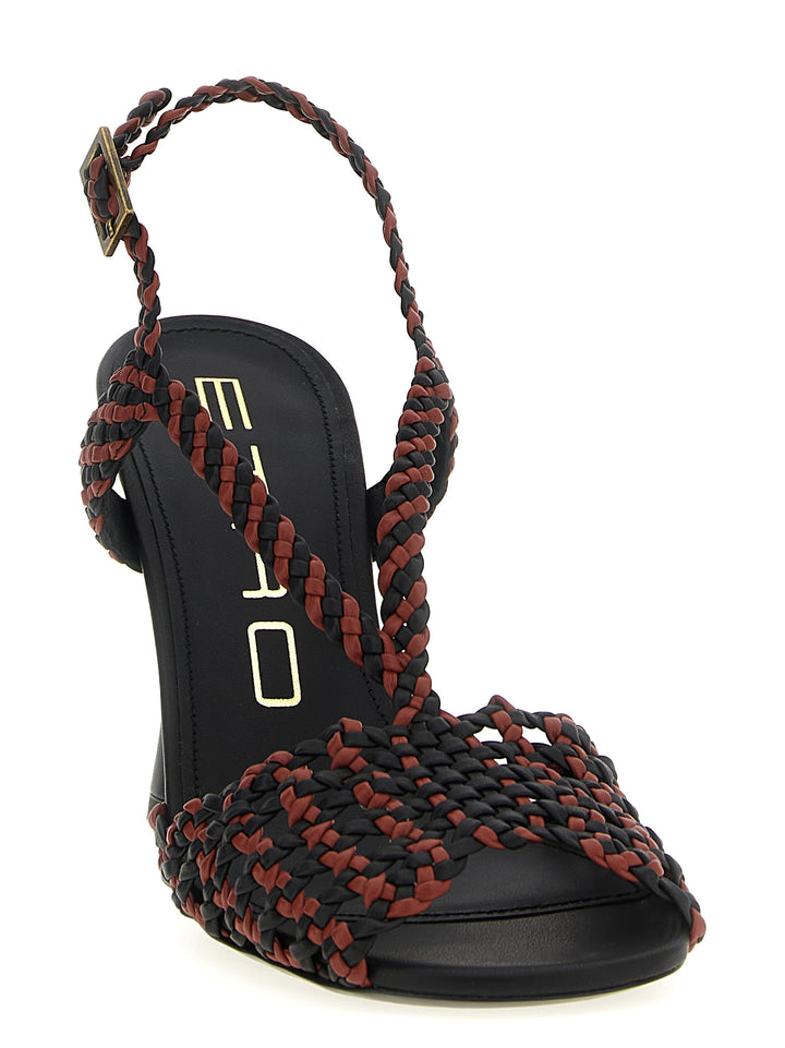 Etro Two-Tone Sandals - Brown | b48d08b64273569ccb230f168a1c48f8400e436c