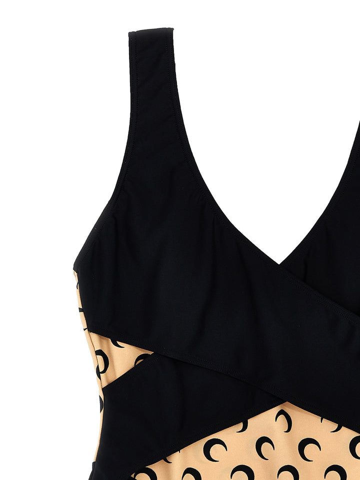 All Over Moon Beachwear Black