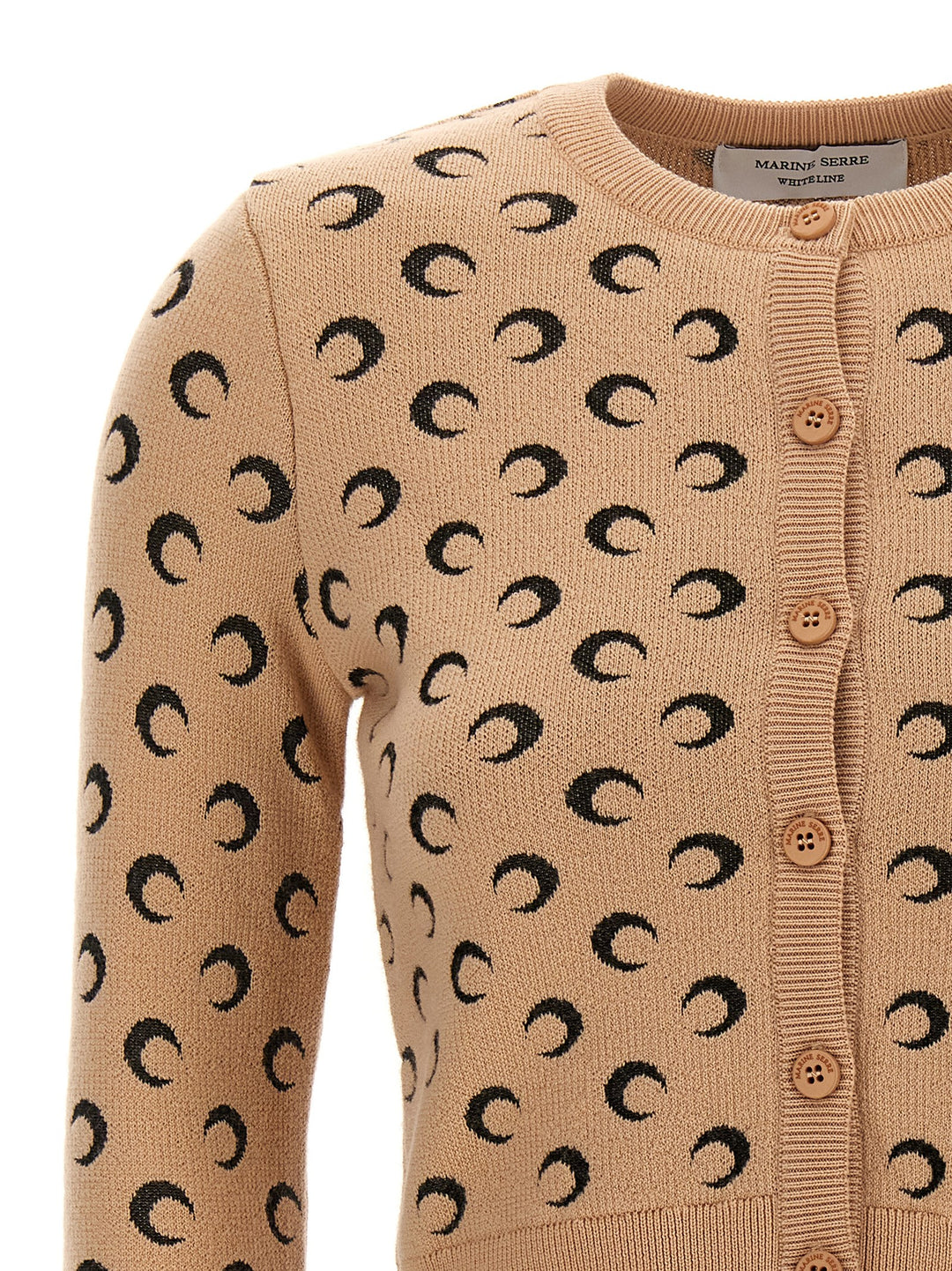 Moon Jacquard Sweater, Cardigans Beige