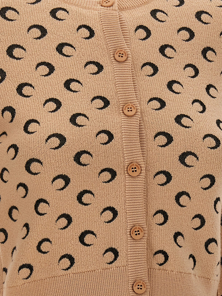 Moon Jacquard Sweater, Cardigans Beige