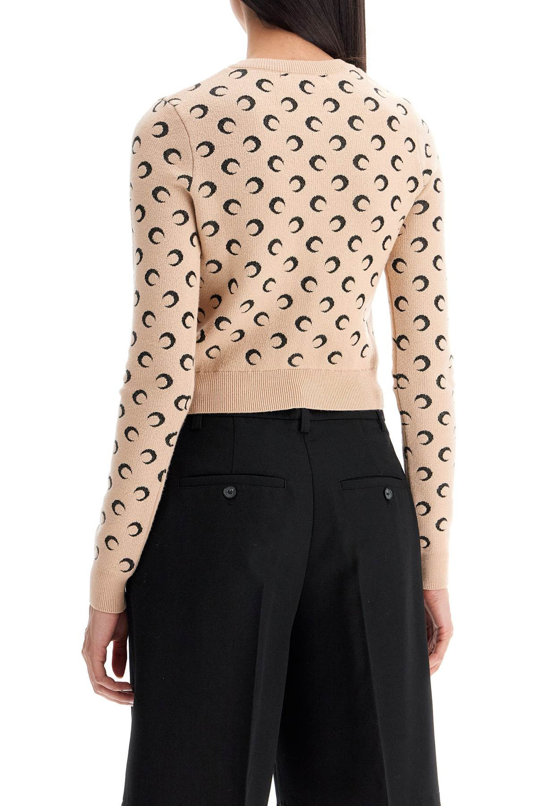 Cardigan Cropped Moon Jacquard