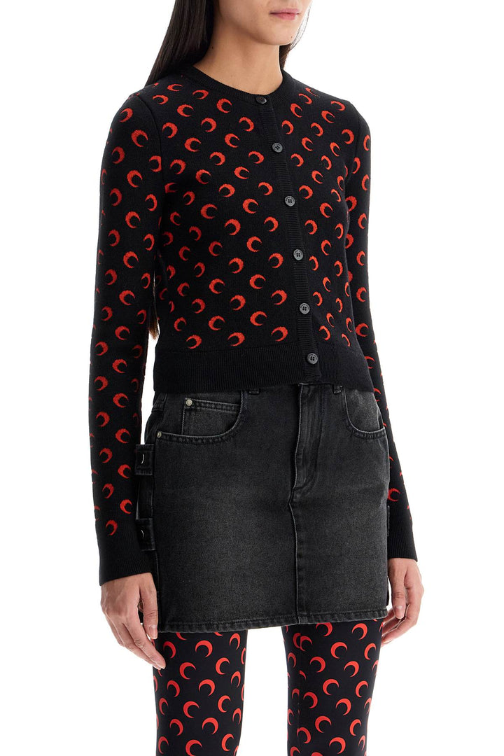 Moon Jacquard Cropped Cardigan