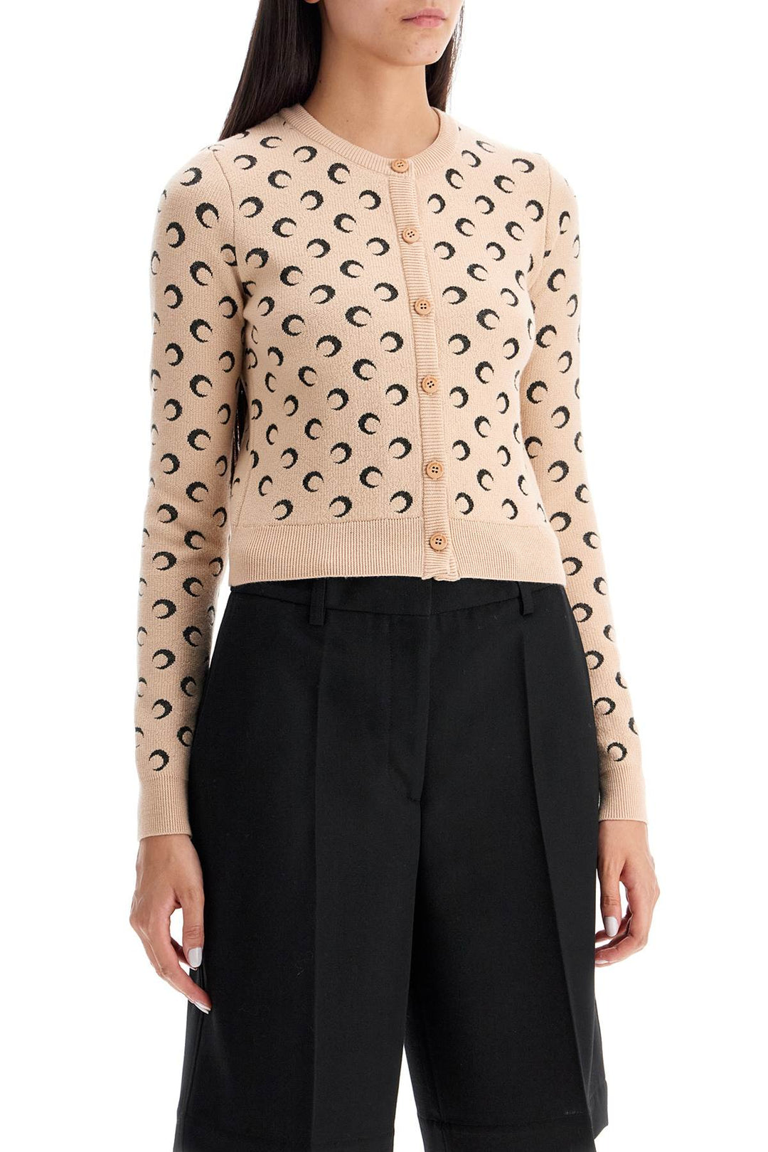 Cardigan Cropped Moon Jacquard