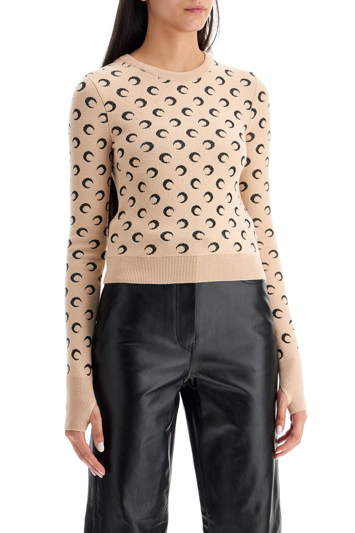 Pullover Cropped Moon Jacquard