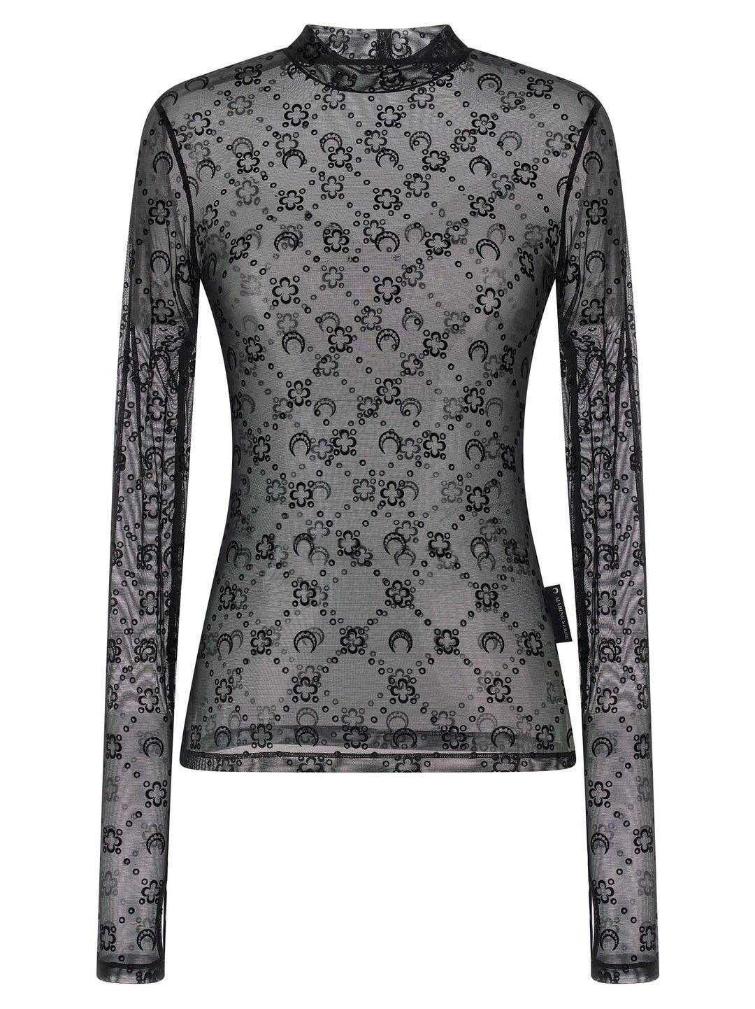 Marine Serre Flocked Moonogram Top Tops - Black | 3c4a157e16773c464b4a96bf31c408e58df4e3c8