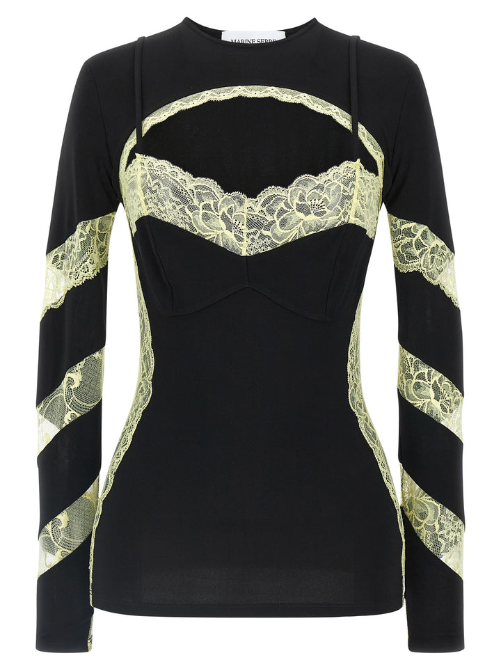 Marine Serre Trompe L'oeil Top Tops - Black | 909a403ac0eedb2da27e8b63be32fcabb1aee8ac