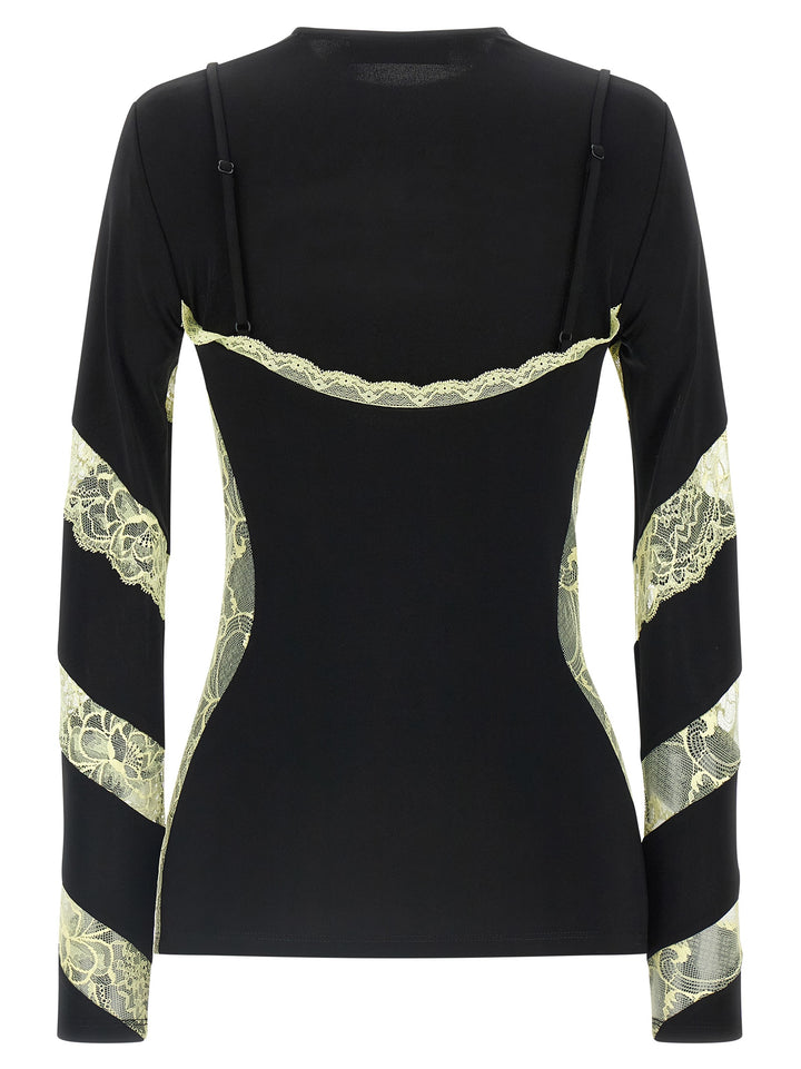 Marine Serre Trompe L'oeil Top Tops - Black | 4e9c67b4ea15f02e6dea54416b18b3870dc12cce