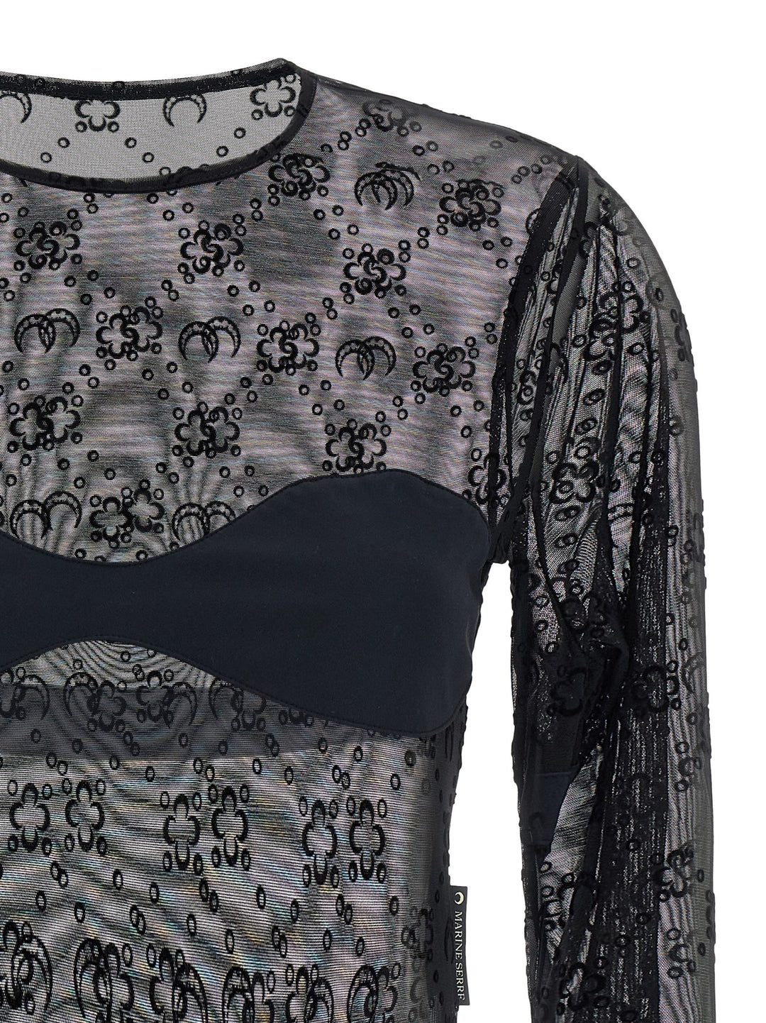 Marine Serre Moonogram Tops - Black | e96ed83abd0f8599bae774112276347e696d9c56