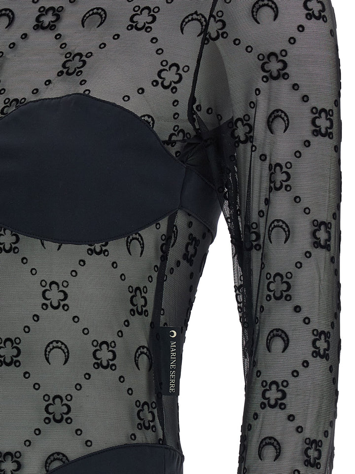 Marine Serre Moonogram Tops - Black | b5e360d6ed5ffc1250863313606a32079a418194