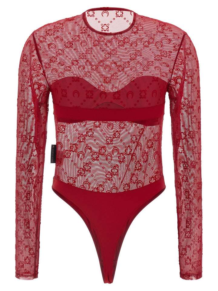 Marine Serre Moonogram Tops - Red | f18770701bf34a5d5125380768fbca38c3613cdd