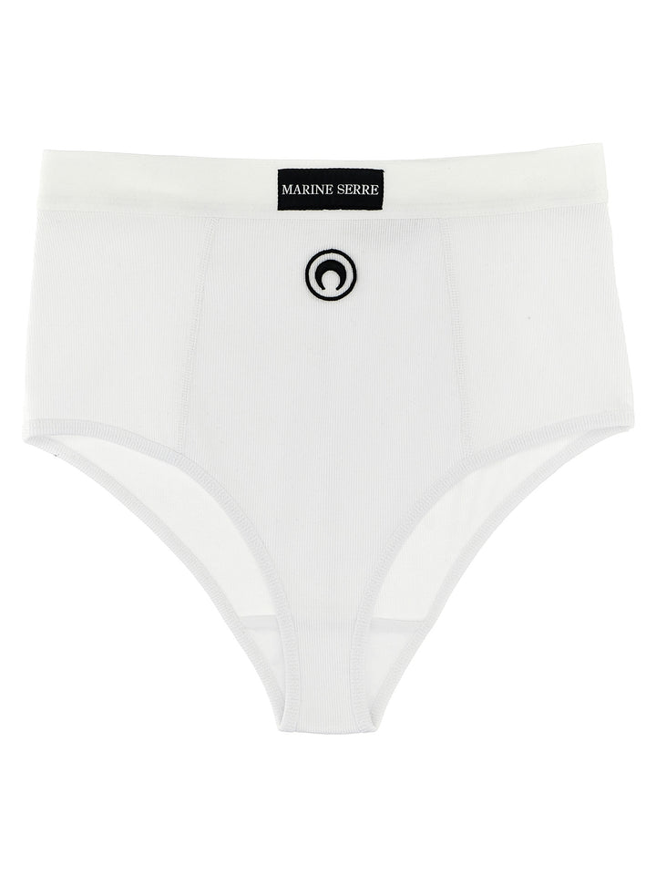 Logo Embroidery Briefs Underwear, Body White