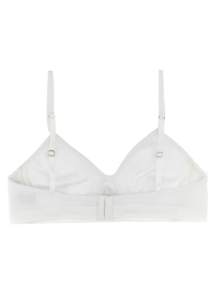 Bra With Embroidered Logo Underwear, Body White