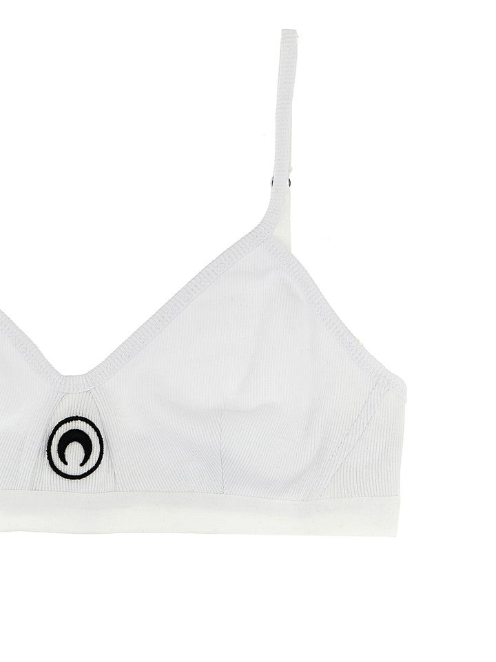 Bra With Embroidered Logo Underwear, Body White