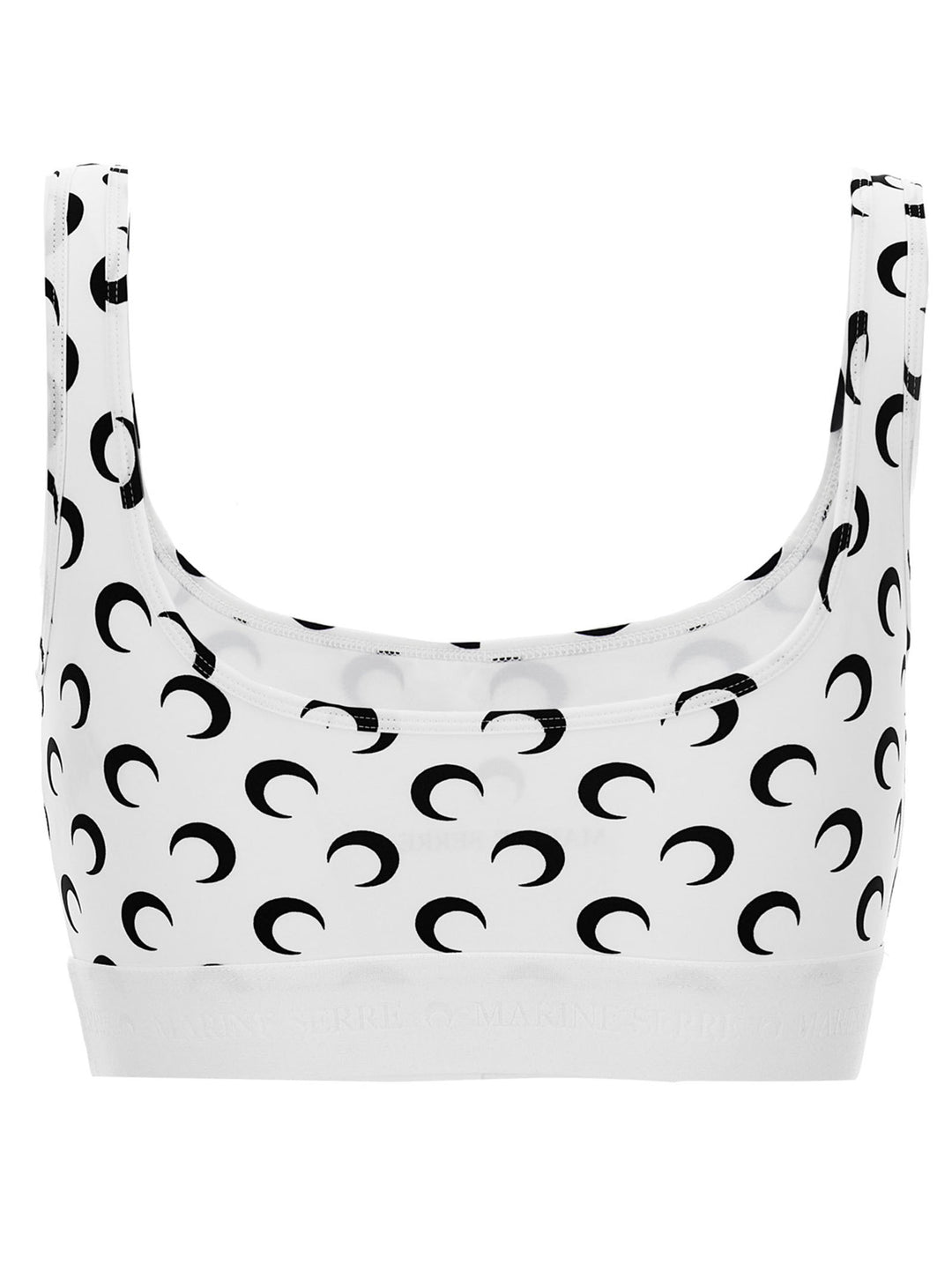 Moon Printed Jersey Tops White/Black