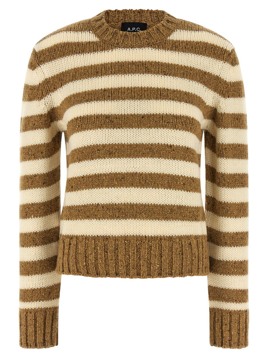 Striped Sweater Sweaters And Cardigans Brown