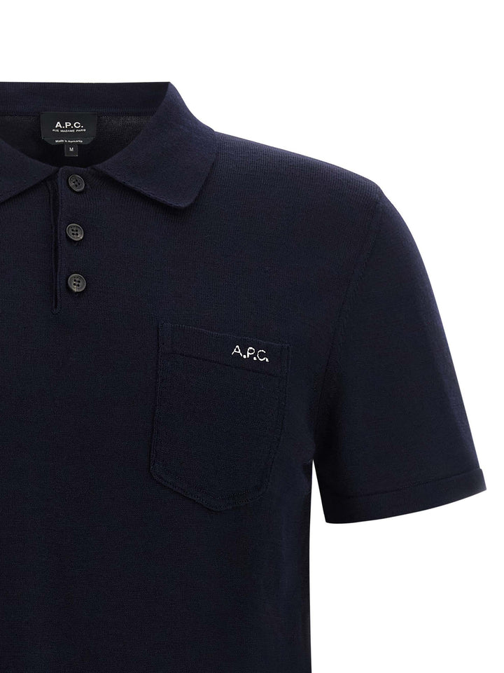 A.P.C. Gide Polo - Blue | c15b4dd9963cc0812f2677665f1bff2156a9f968