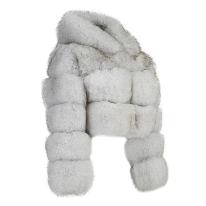 Giusy Natural White Fox Fur Jacket