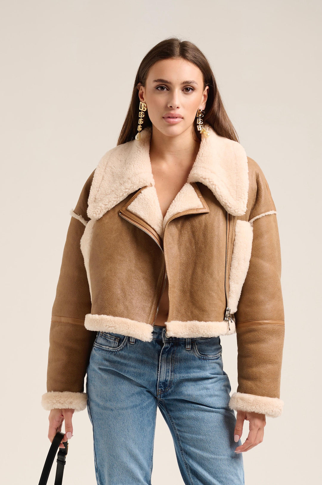 Brown Mous Jacket in Leather