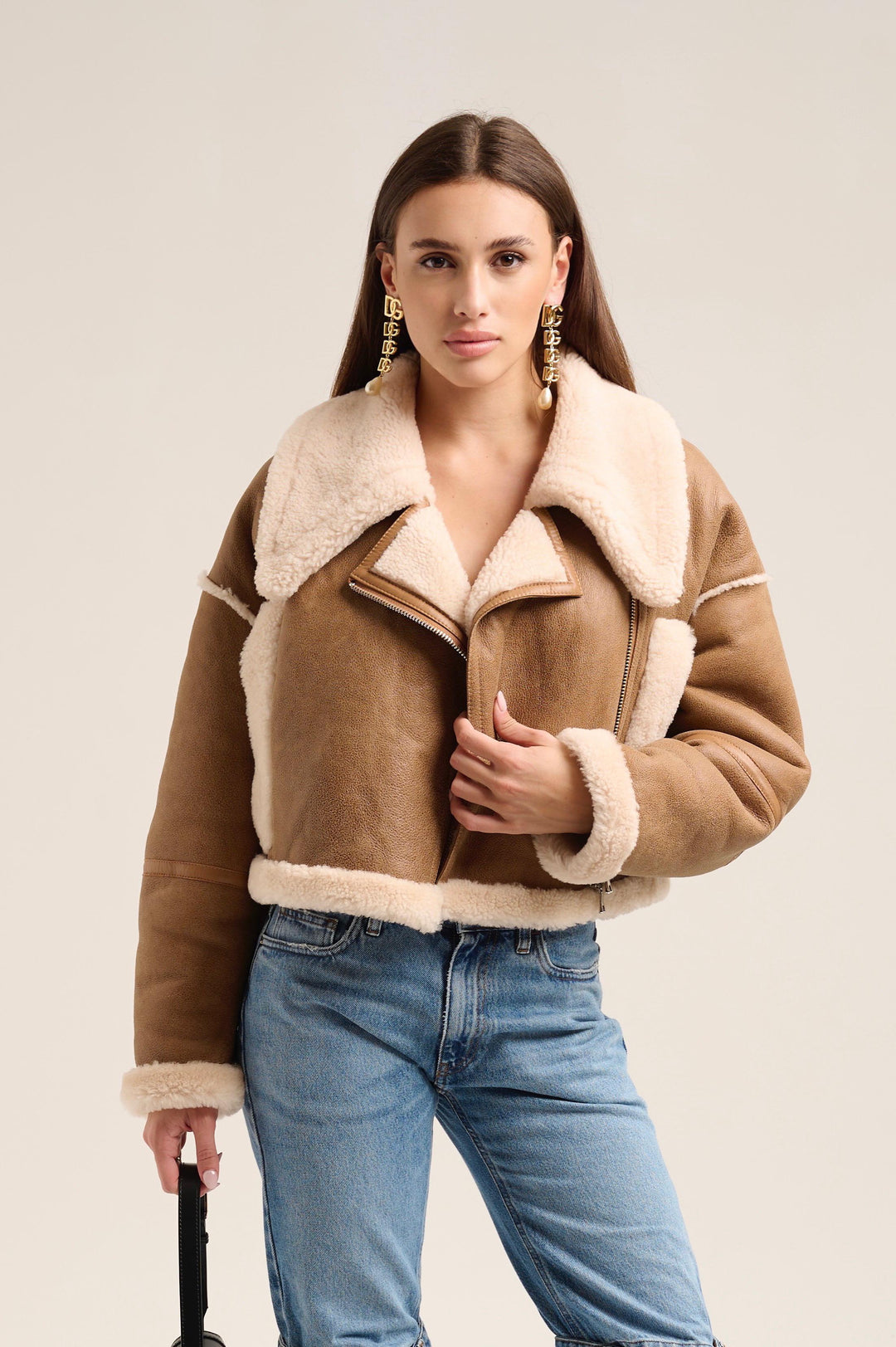 Brown Mous Jacket in Leather