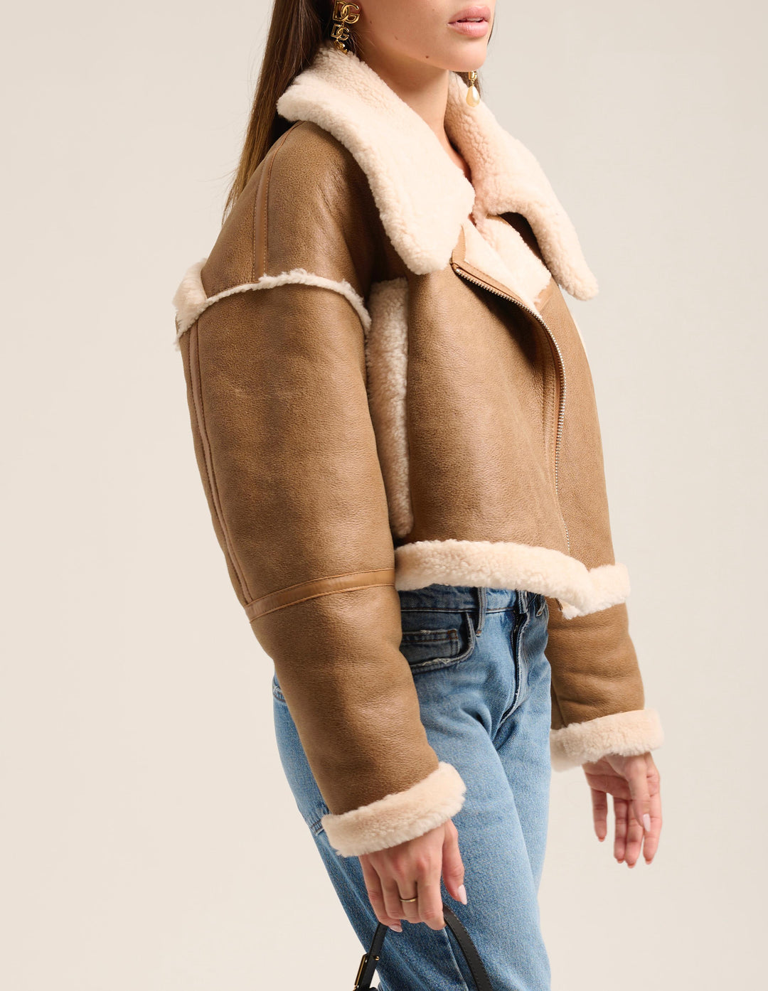 Brown Mous Jacket in Leather