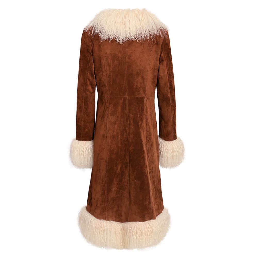 Billy Coat Brown with Lamb Fur