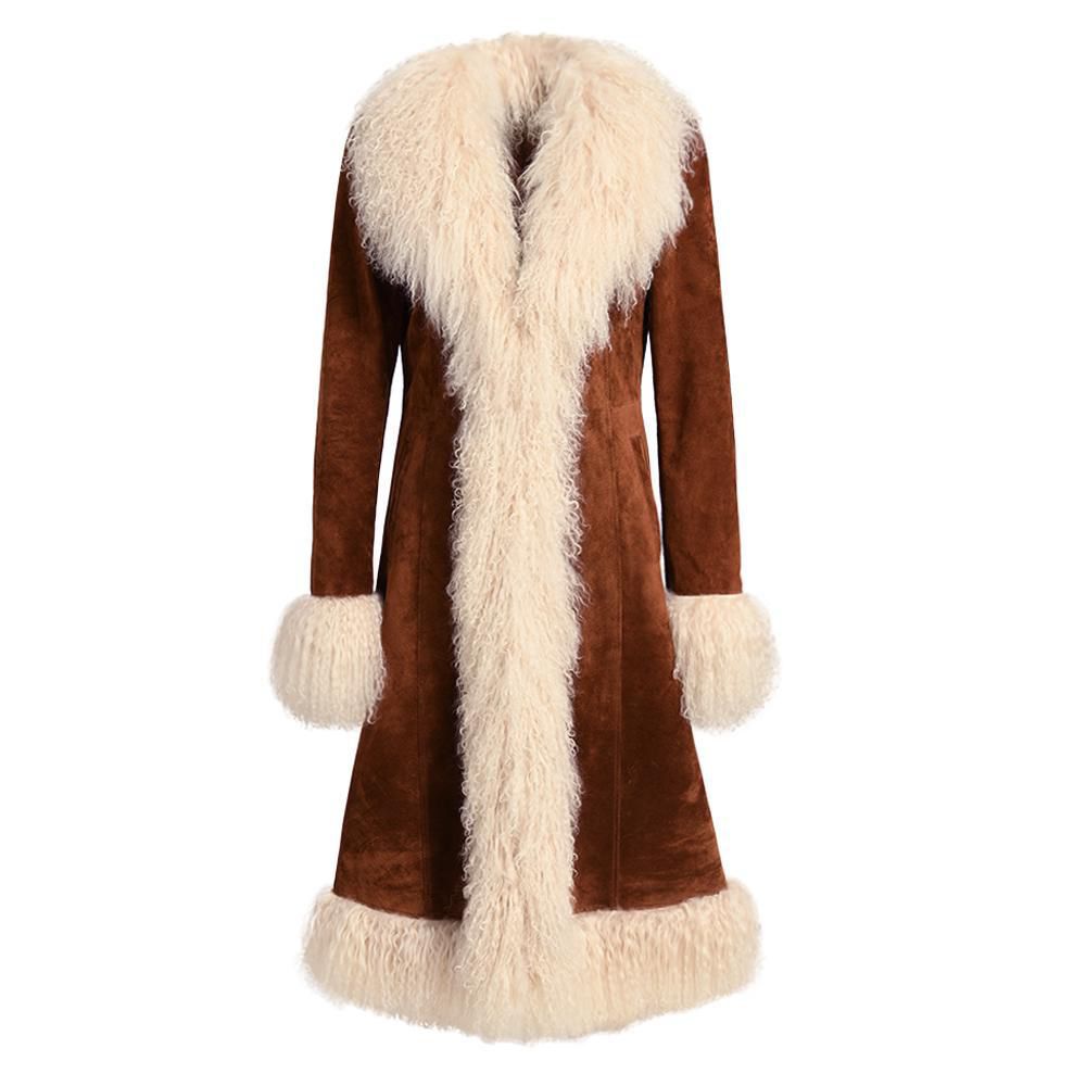 Billy Coat Brown with Lamb Fur