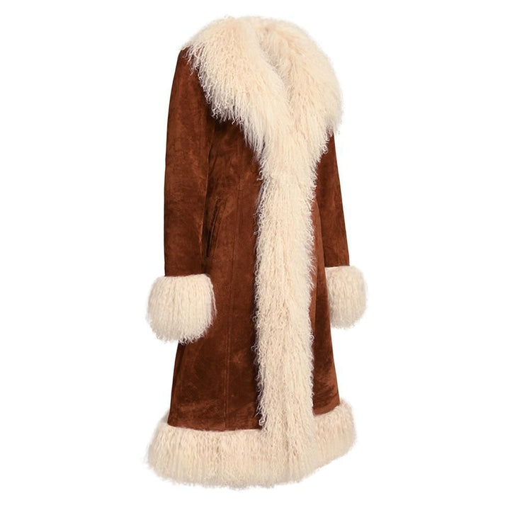 Billy Coat Brown with Lamb Fur