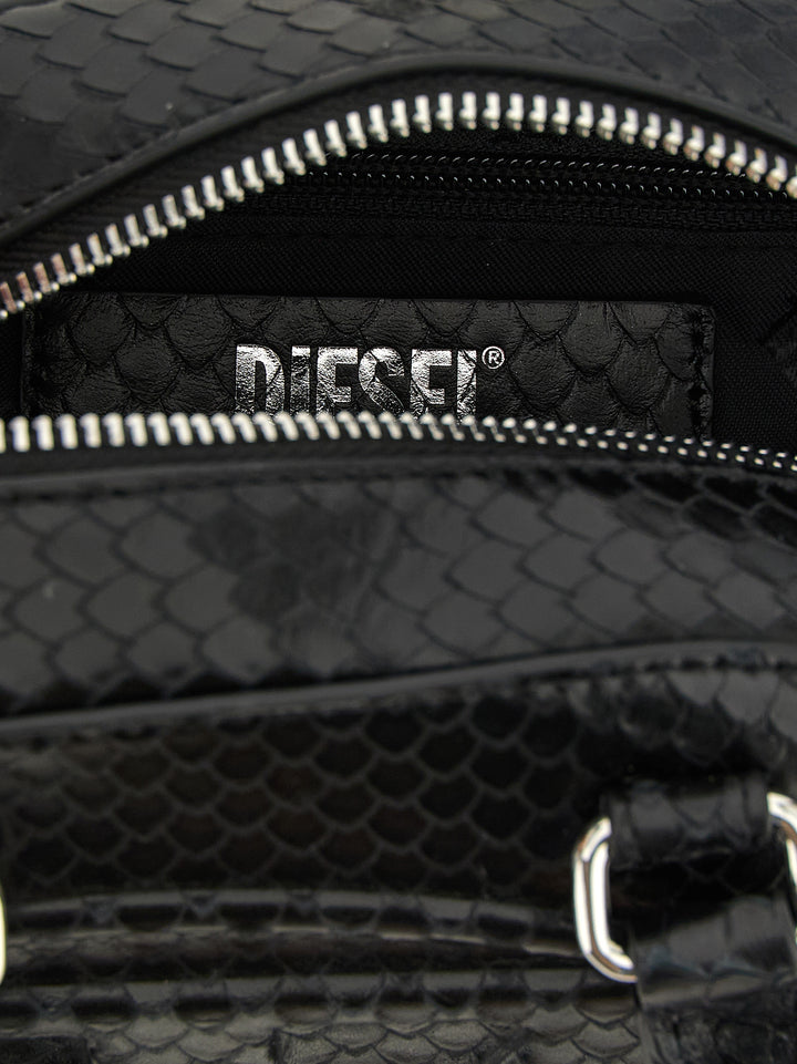 Diesel 1dr Dome Crossbody Bags - Black | f81a419c5f3e07f1a0ce02c952b0695ff65d6a18