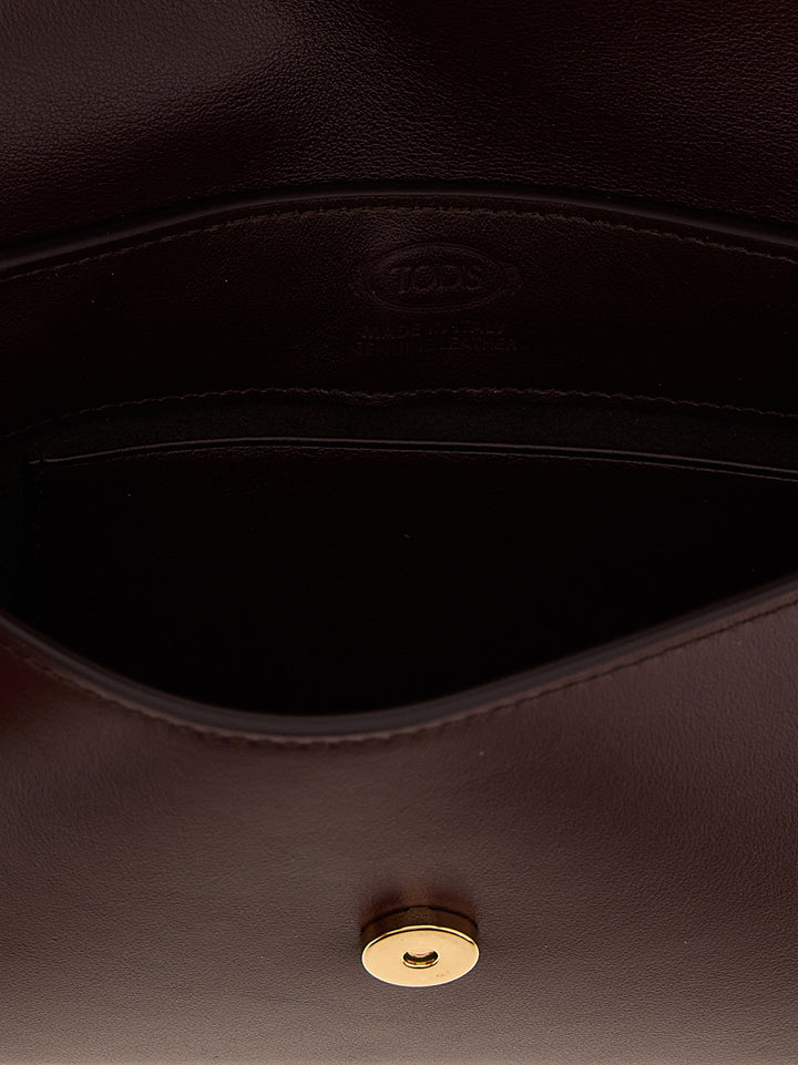 Tod'S Mini Leather Shoulder Strap Crossbody Bags - Brown | 28384c0966b3ff5ff57806e0b32305f477623d00