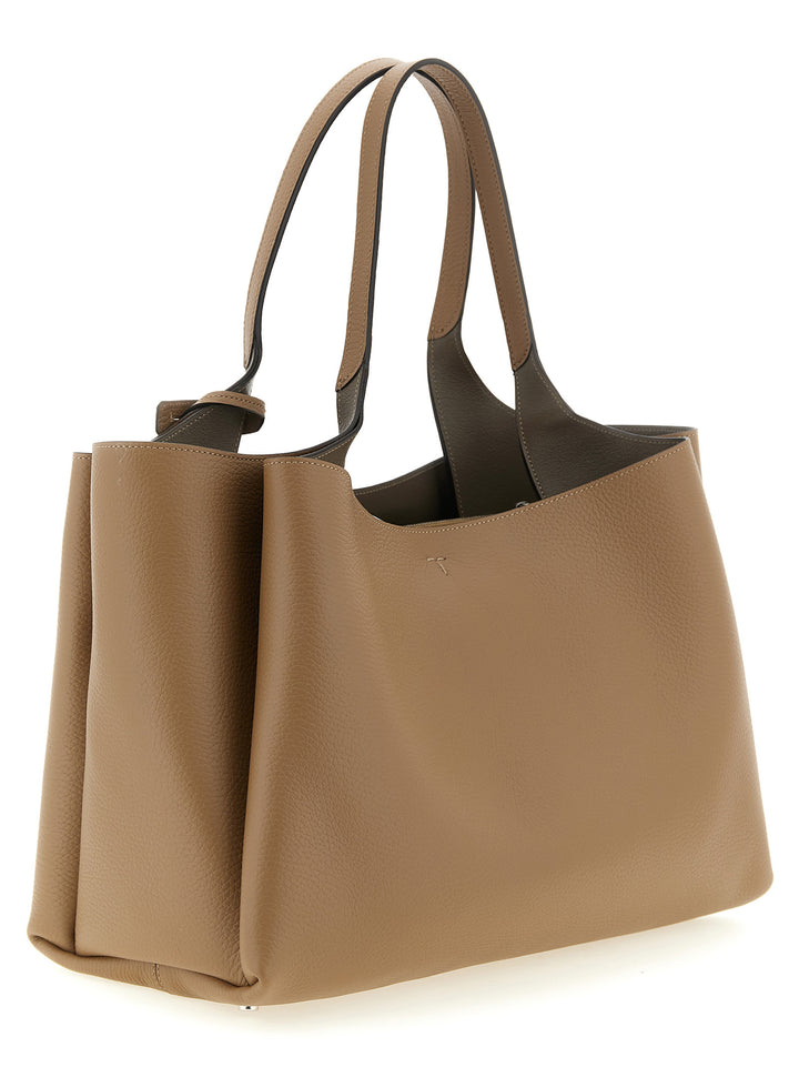 Tod'S T Timeless Tote Bag - Brown | 35056c596bfc2ae5c43dc04b17a180b38983de03