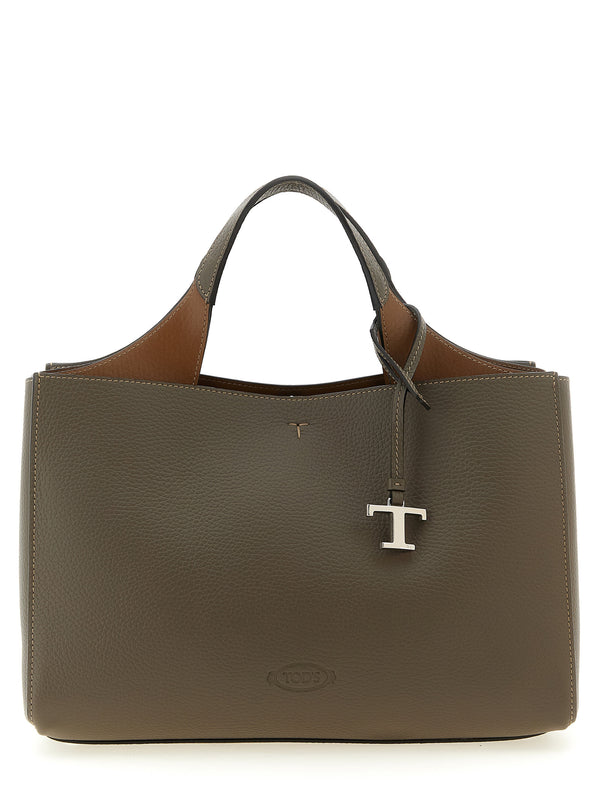 Small Leather Bucket Bag Hand Bags Gray