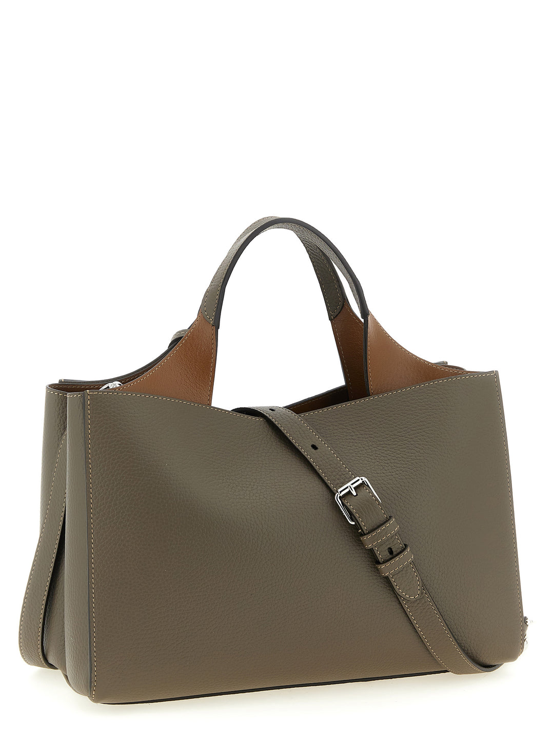 Tod'S Small Leather Bucket Bag Hand Bags - Gray | bac055883ca30ab0c475aba388a714992ac3587f