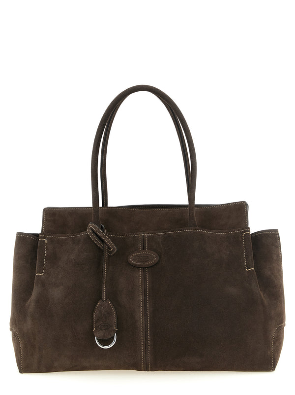 Medium Suede Shopping Bag Hand Bags Brown