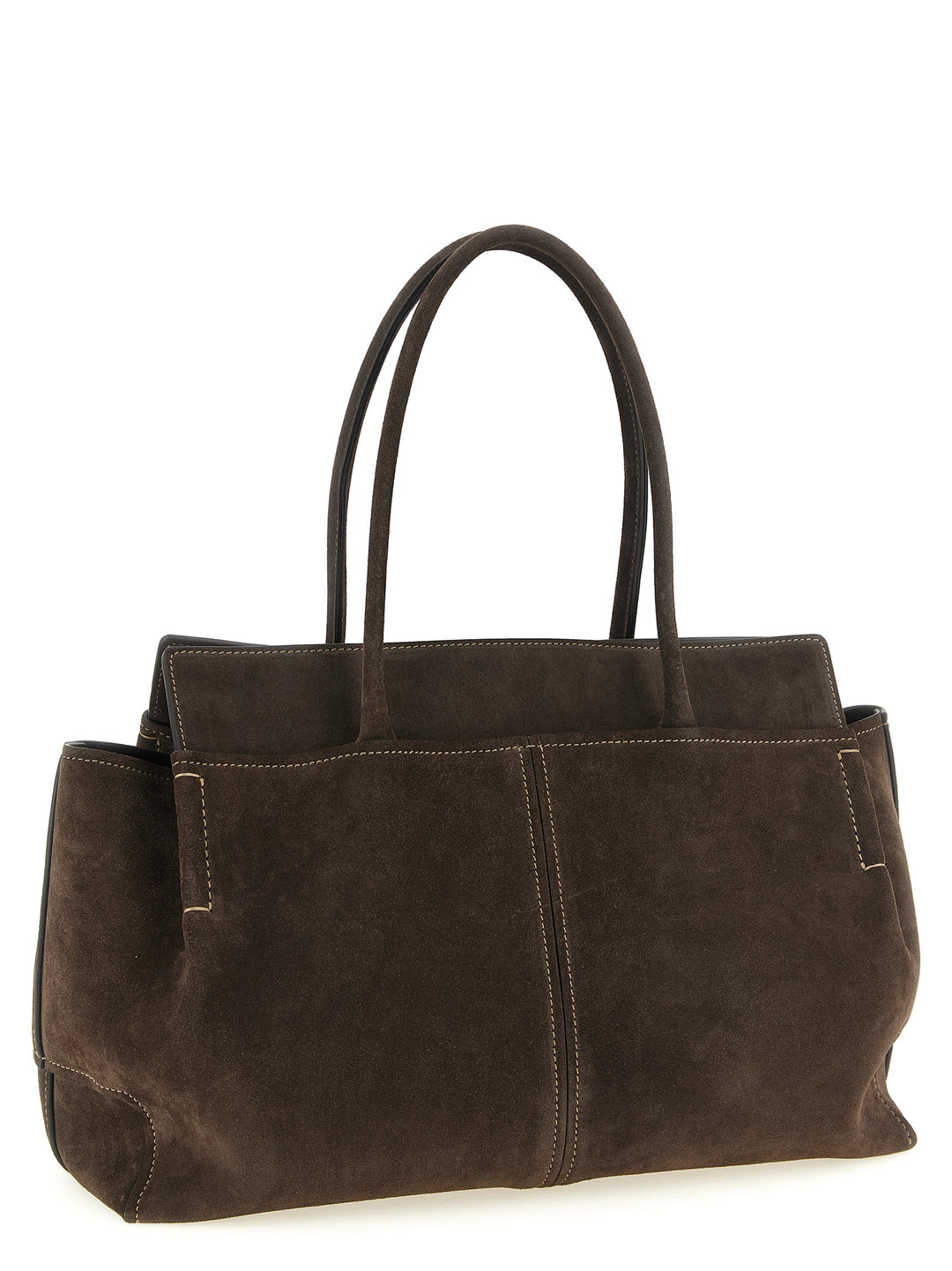 Tod'S Medium Suede Shopping Bag Hand Bags - Brown | 3f7d366c33e14667248dfc7902dda3969f1af1fc