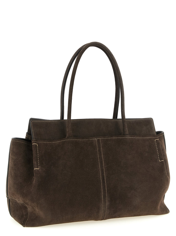 Tod'S Medium Suede Shopping Bag Hand Bags - Brown | 3f7d366c33e14667248dfc7902dda3969f1af1fc