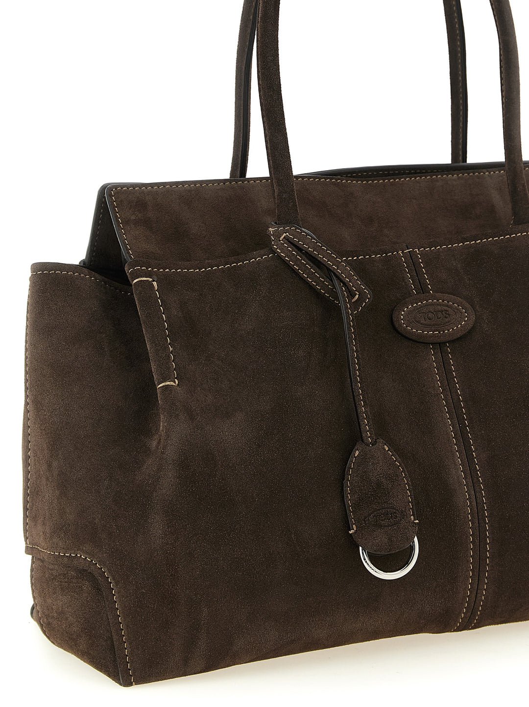 Tod'S Medium Suede Shopping Bag Hand Bags - Brown | 70b2276a7420594a18f41d3fadf9d26ebc0db177