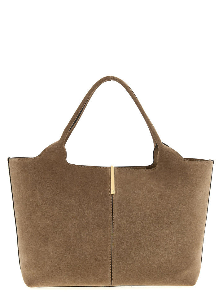 Tod'S Small To Medium Suede Shopping Bag Tote Bag - Beige | d7293f2e016a2fb5958588282d099a4af3c35826